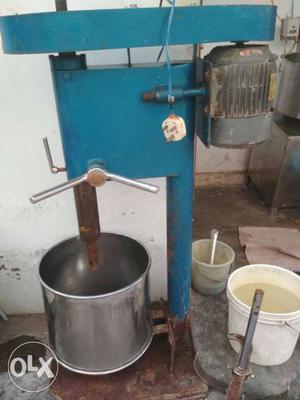 Blue And Grey Metal Mixer