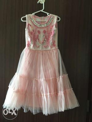 Customised party dress with hand embroidery work