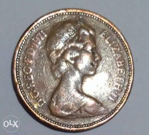 Elizabeth.ii D G Reg F.d  New Pence Coin.