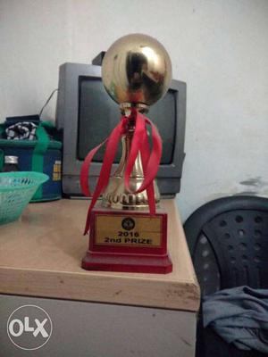 Gold-colored 2nd Prize Trophy
