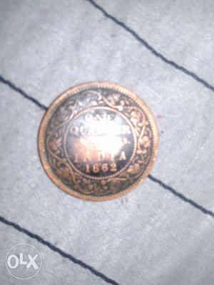 Indian coin One Quarter Anna victoria