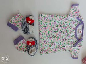 Newborn Baby combo - unused shirt and booties and