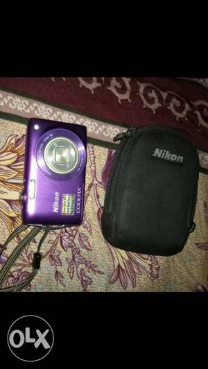 Purple Nikon Point-and-shoot Camera With Bag very good