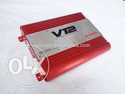 Red And Gray V12 Car Speaker Amplifier