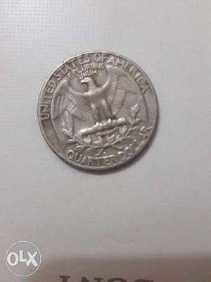 Silver Round United States Of America Quarter Coin