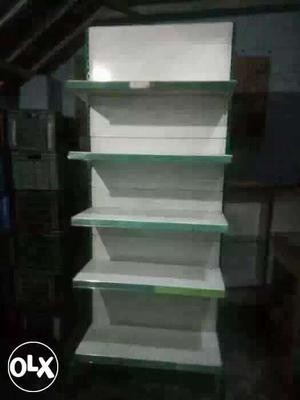 White And Green 4-layer Etagere