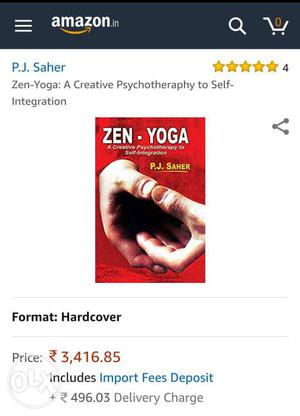 Zen yoga book by dr. p j seher the best spiritual