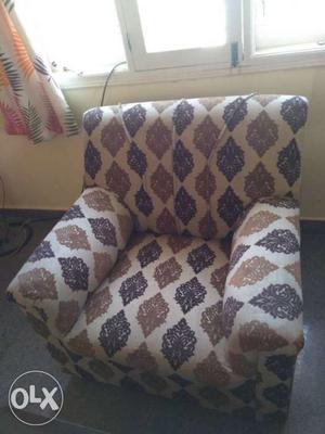 3+1+1 fabric sofa set. Good condition, less than