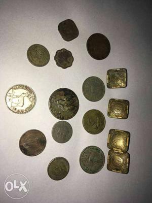 Antique old coins from 50s..