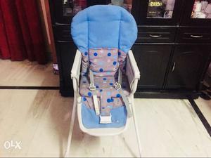 Baby's Blue And Gray Highchair
