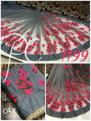 Black And Red Floral Mosquito Net Collage