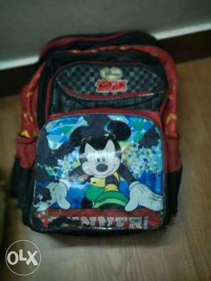 Black And Red Mickey Mouse Backpack