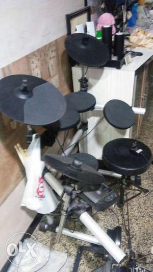 Black And White Electric Drum Set