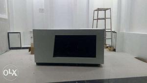 Black And White Wooden TV Stand