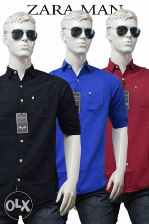 Black, Blue, And Red Zera Man Dress Shirts Collage Photo