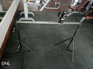 Camera Accessories 4ft long Slider with 2 stands