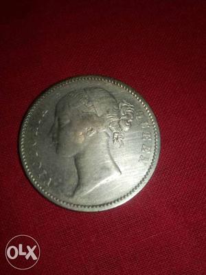 East India Company  one rupee silver coin