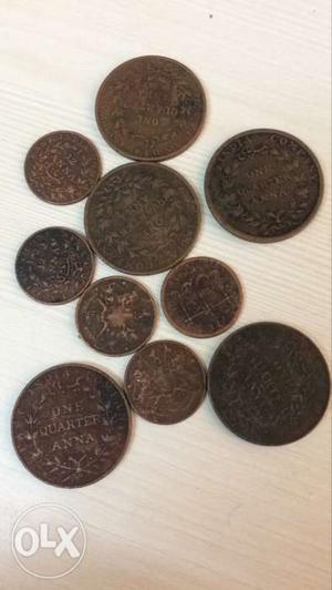 East india company copper coins year each120