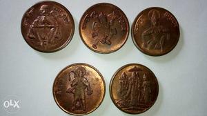 Five rast india Copper Cins