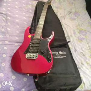 Ibanez Red And Black Electric Guitar With Case