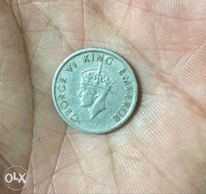 King george VI quarter rupee