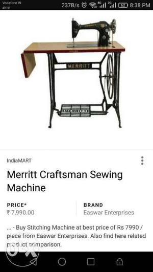 Merritt tailoring machine with good working price