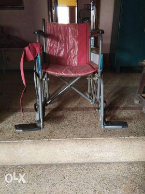 New Red Metal Wheelchair