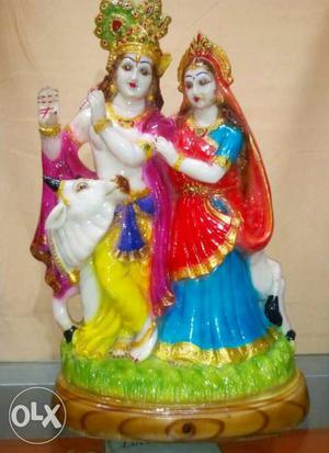 New Sculpture of Radha - Krishna.
