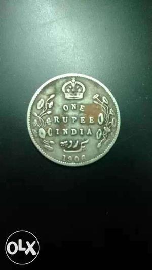 -One Rupee Indian Coin