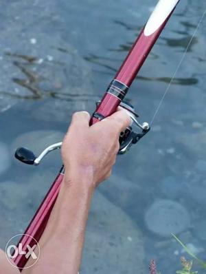 Red And Black Fishing Rod