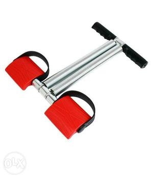 Red, Black, And Stainless Steel Exercise Equipment