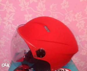 Red Half-face Helmet