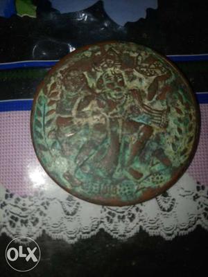Round Copepr Vintage Coin