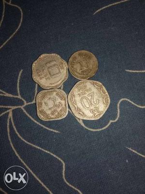 Set of old coins. including 5 paise,10 paise, 20