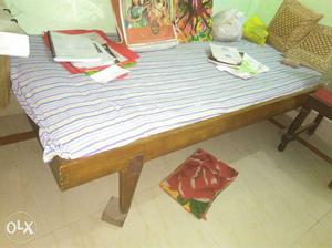 Teak wood single bed good condition