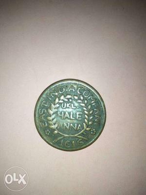 UKL Half Anna India Coin