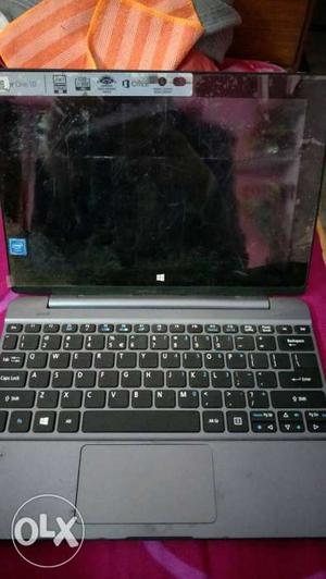 Black And Gray Microsft Laptop