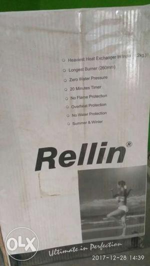 RELLIN gas water heater 6 lit, brand new seal pack
