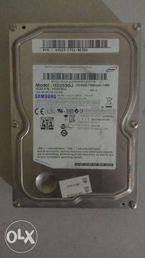 Samsung 250 GB HDD Orijnal only 500 rs
