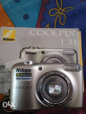 Silver-colored Nikon Coolpix L31 With Box