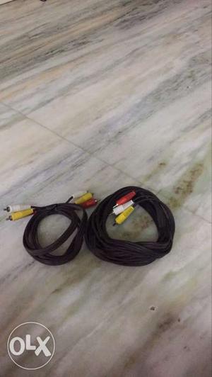 Two Black RCA Cables