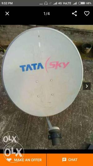White Tata Sky Parabolic Dish Screenshot