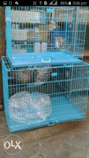 3 feet by 3 feet blue cage good condition