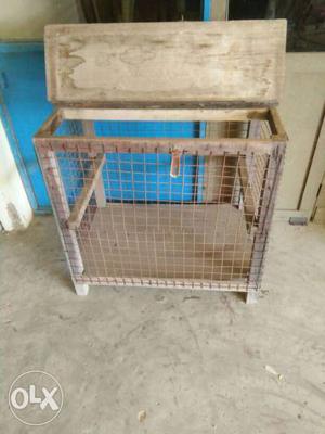 Brown Mesh Pet Cage