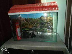 Fish tank with fish bowl and pump in a best