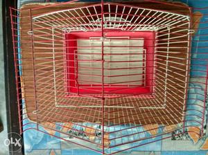Red And White Pet Cage