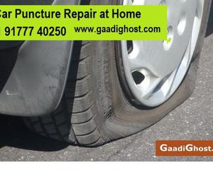 Tube and Tubeless Tyre Puncture Repair at Home in Madhapur