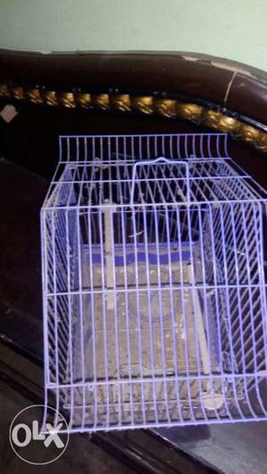 White And Blue Pet Cage