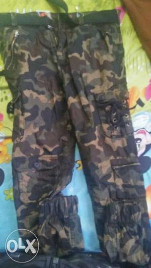 Black And Gray Camouflage Pants