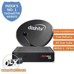 Black DishTV Satellite Disc With Black DishNxt Satellite